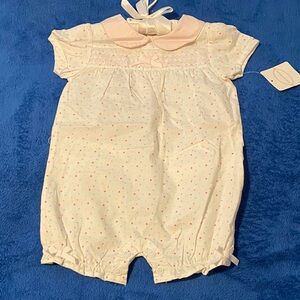 Pink and White Polka Dot Kids Bodysuit